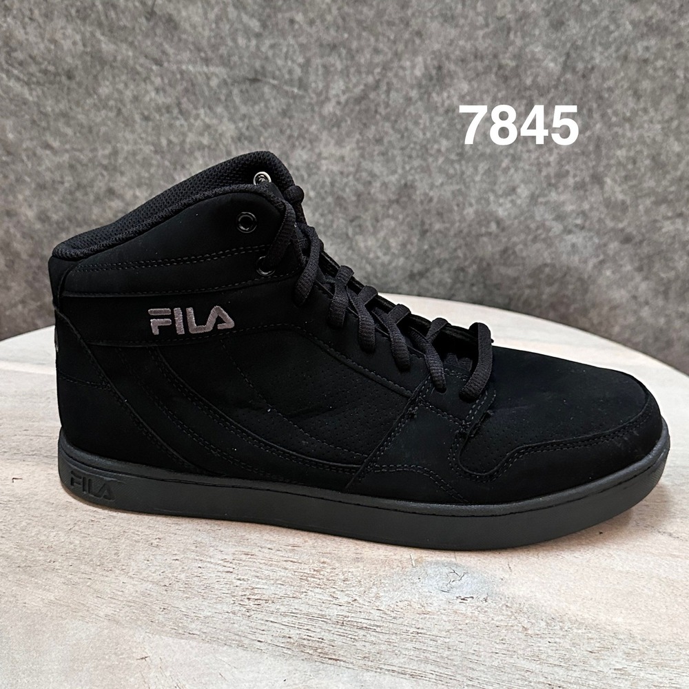 Fila Vulc 13 Mid Top Mens Sneakers Triple Black 1SC60286-002 Size 8.5